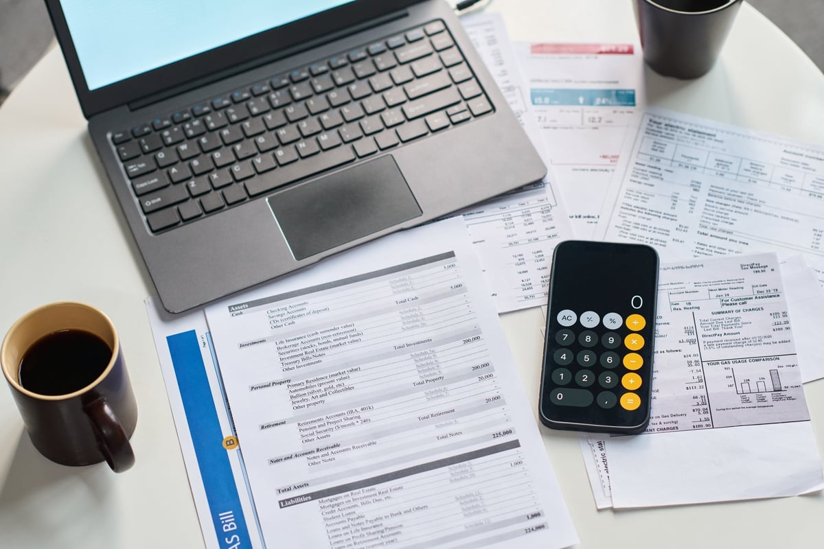 Budget desk accessories and workspace