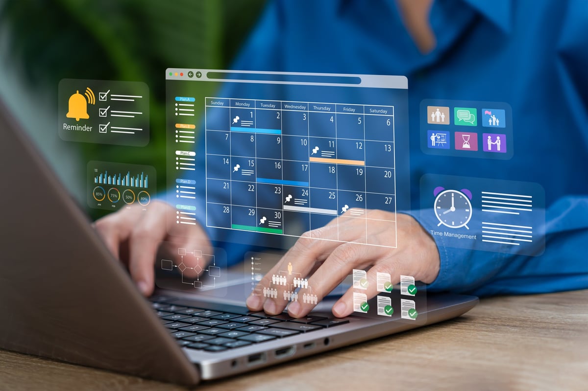 Digital calendar planning and productivity tools for focused work