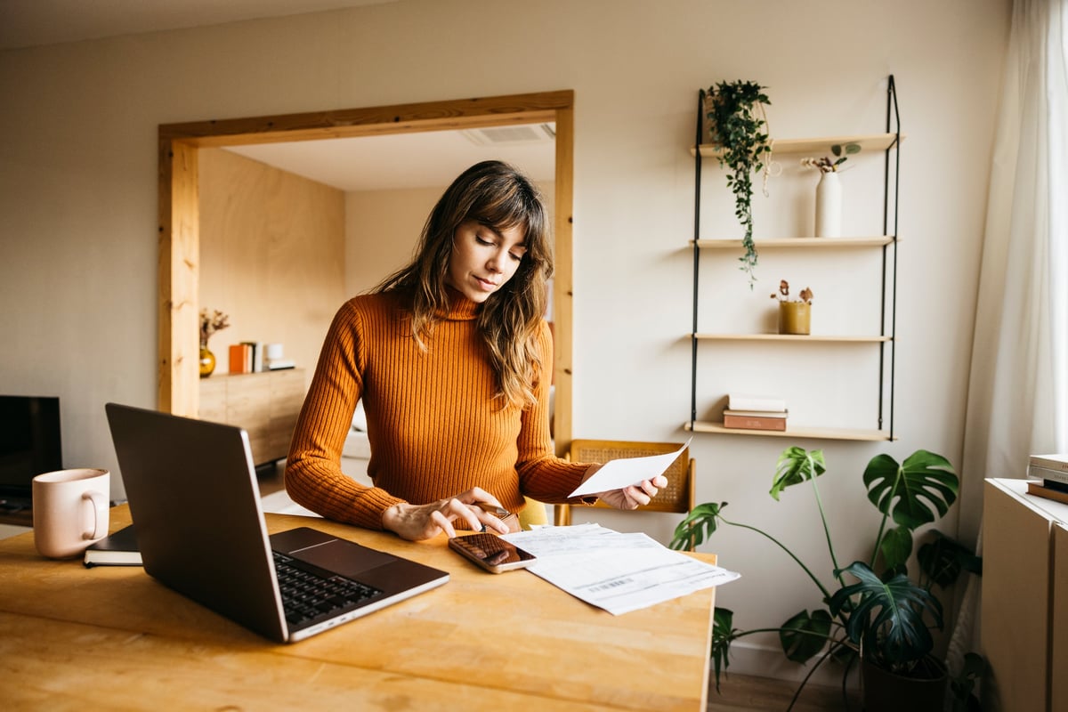 Freelancer managing finances