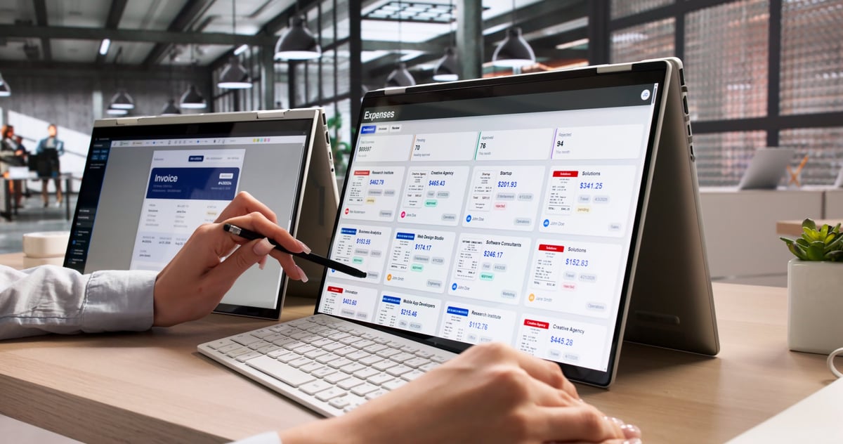 Organized digital workspace with multiple screens for productivity and project management